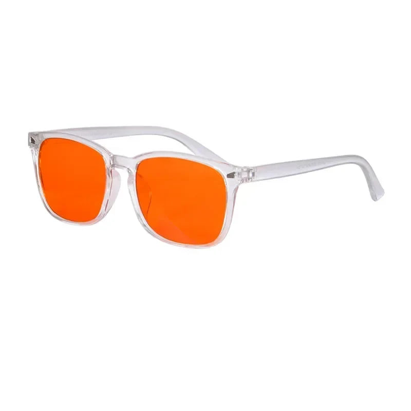 SHINU Men’s glasses blue light blocking computer glasses Yellow Orange lenses glasses for work game red lenses for better sleep