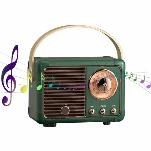 Altavoces Bluetooth Compactos Retro con Radio | Cocina + Metal