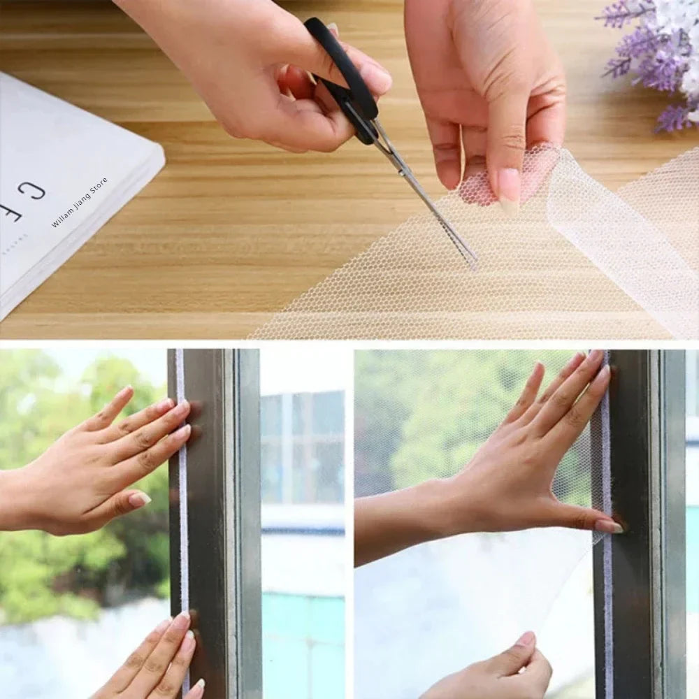 Self-Adhesive Mosquito Net for Windows | DIY Fly Screen Curtain