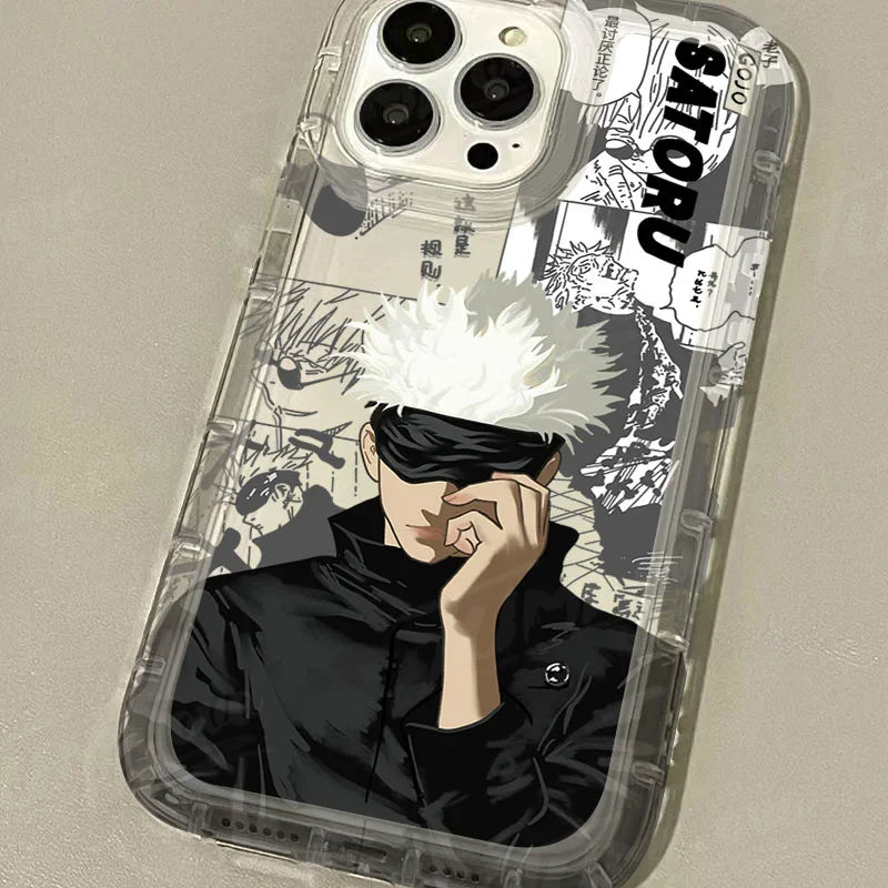 Silicone Protective Phone Case for iPhone 15 14 13 12 11 Pro Max XR XS X 8 7 6 6S Plus SE 2020 Jujutsu Kaisen Gojo Satoru Cover