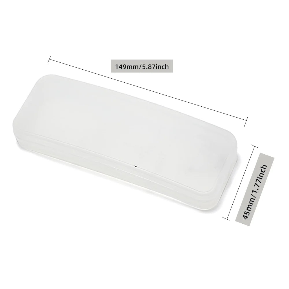 VIVIBEE Clip on Sunglasses Plastic Box Case M L White Transparent