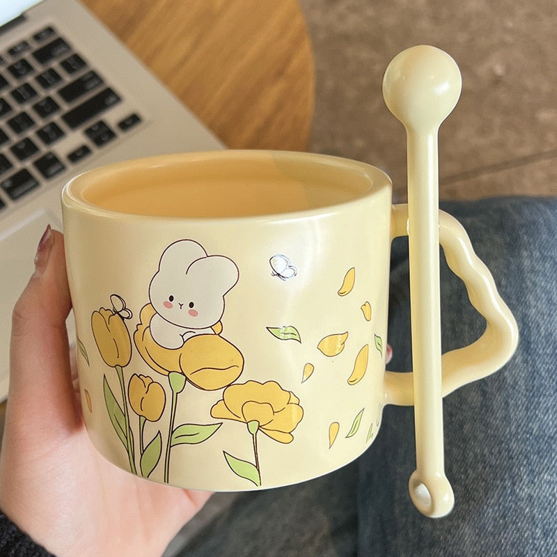 Tazas de Conejito de Flores