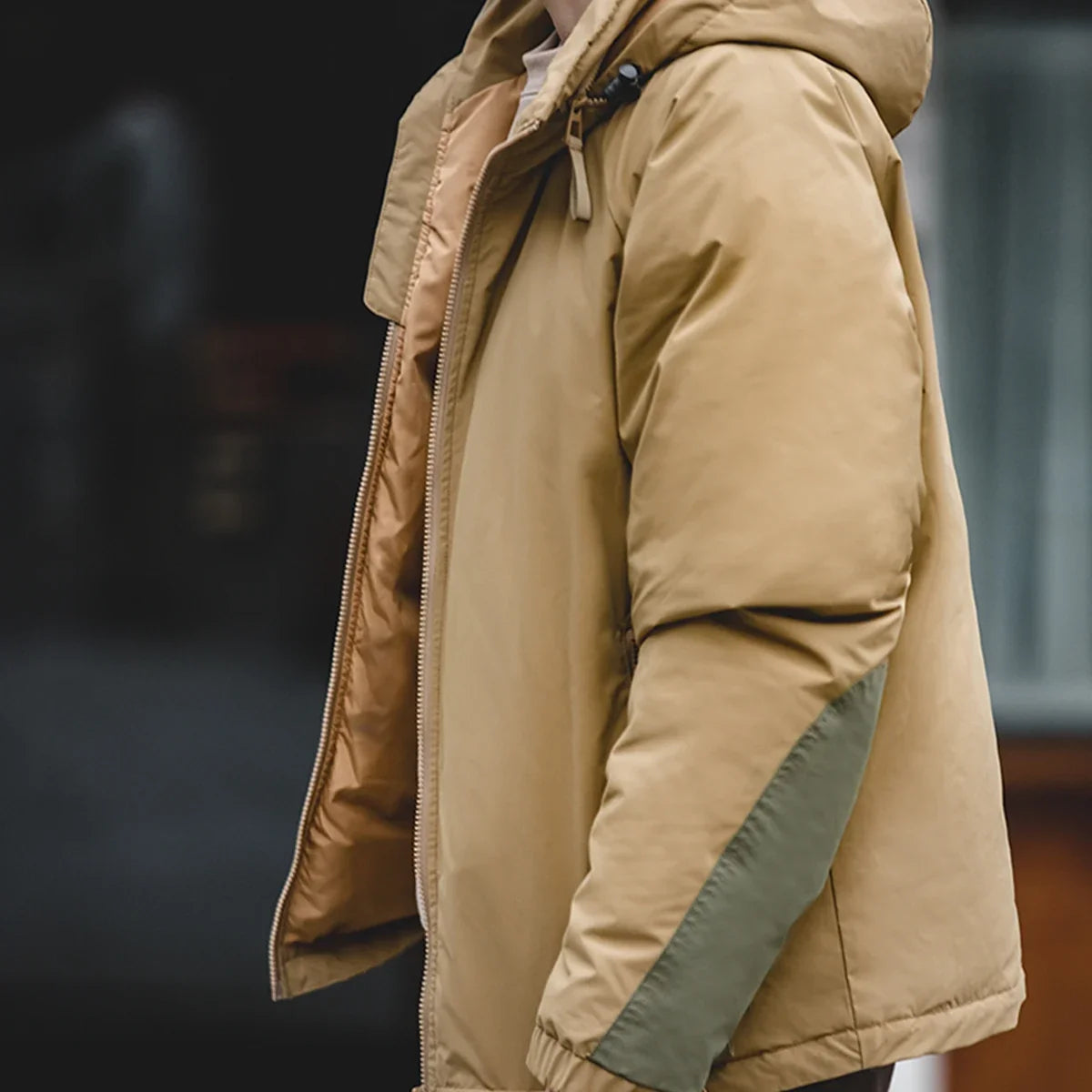 Maden Casual 90% White Duck Down Hooded Jacket Outdoor Windproof Warm Puffer Jacket Thickened Winter Coat for Men's Winter
