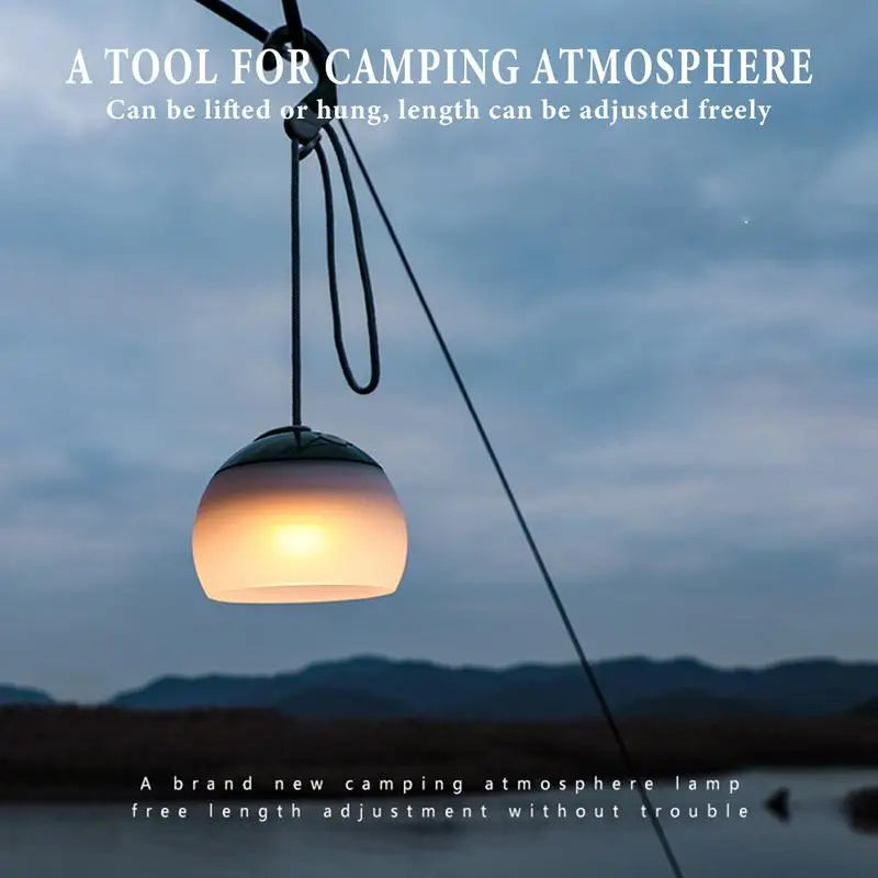 Camping Light With Hook 4 Mode Adjustable LED Tent Light Portable Outdoor Lantern Rechargeable LED Tent Lantern For Fishing Camp