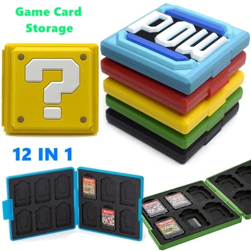 12 in 1 for Switch OLED Hard Game Card Case Storage Box Game Cartridge Case for NS Switch Games for Micro SD Memory Cards