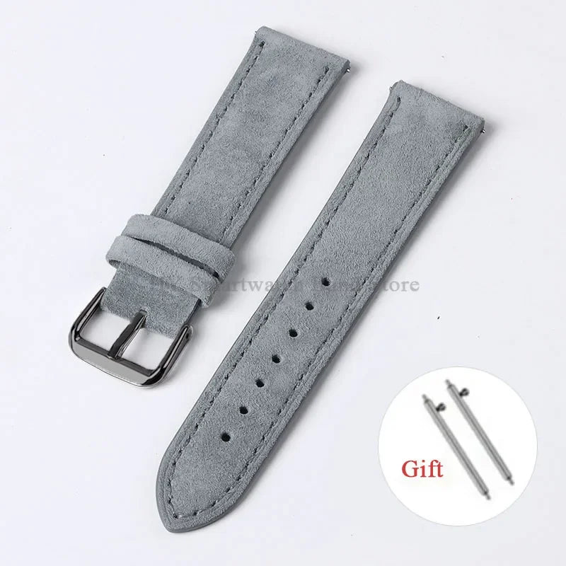 Garmin 18/20/22mm Quick Release Vintage Suede Leather Band