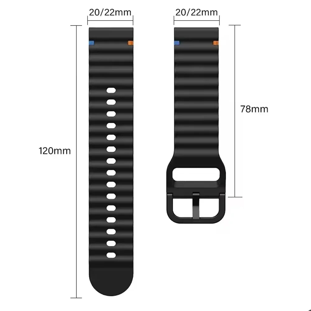 OnePlus Watch Wave-Texture Silicone Band, 11 Colors