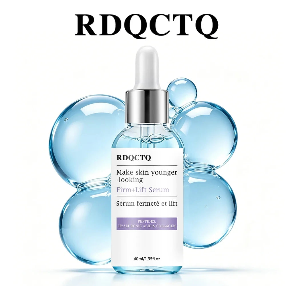 Face Serum with Peptides Hyaluronic Acid Collagen Hydrating Facial Treatment for Smooth Skin Texture & Elasticity Enhancement