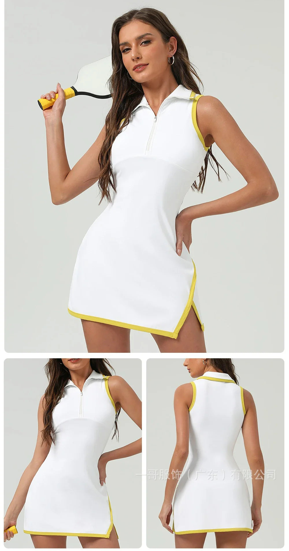 Vestido Polo de Tenis de Secado Rápido para Mujer