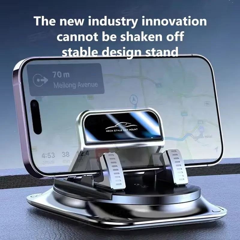 Car Phone Mount Anti Slip Silicone Dashboard Phone Holder 360-Degree Free Rotation Universal Head-Up Navigation Holder