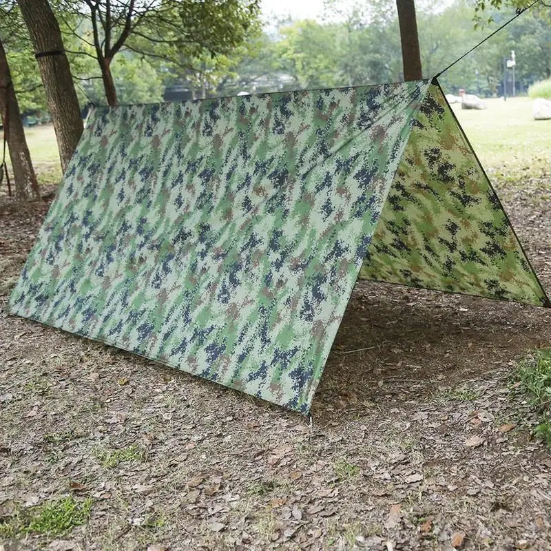 Outdoor Ultralight Tarp Camping Sunshade Shelter Camping Waterproof Canopy Hammock Camouflage Beach Mat