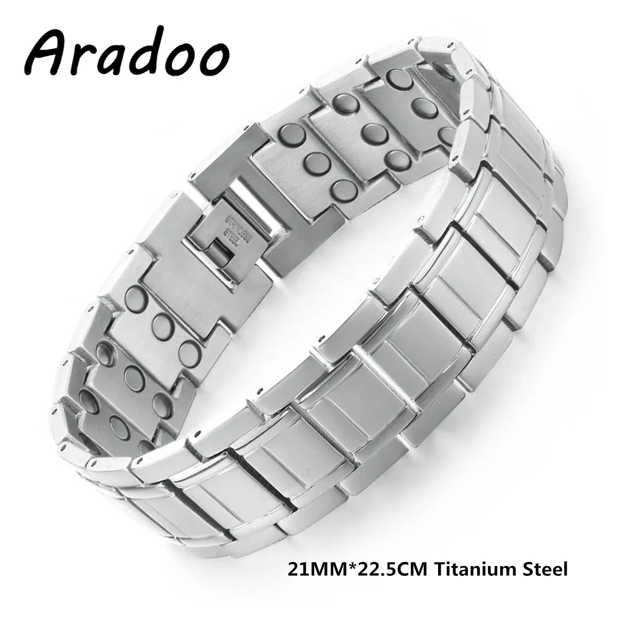 ARADOO Vintage Pure Copper Cross Men's Bracelet Magnetic Therapy Bracelet
