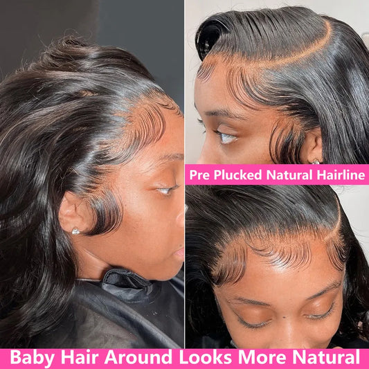 Peluca Frontal de Encaje Ondulado Transparente HD 13x4 13x6 Pre Arrancada 360 Pelucas de Cabello Humano Para Mujeres Peluca de Cierre 4x4