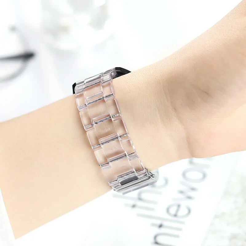 Samsung Galaxy Watch8, 9 & Ultra Clear Link Bracelet Band