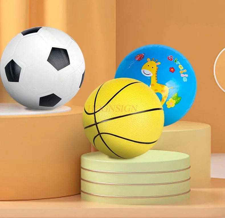 Children's elastic small leather ball, baby racket, basketball, kindergarten, outdoor ball toys for babies