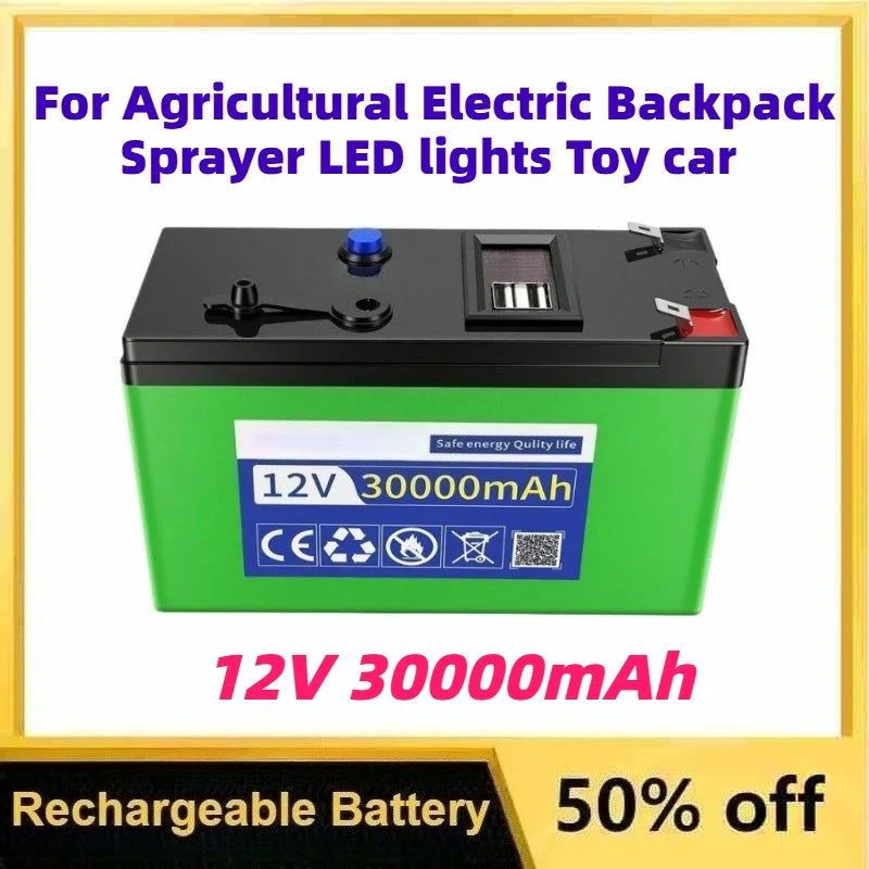 12V 30000mah Rechargeable Li-Polymer Battery Pack for Agricultural