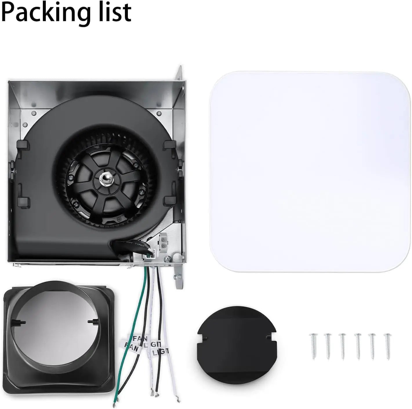 JOEAONZ Three Temperature LED Bathroom Exhaust Fan With Light