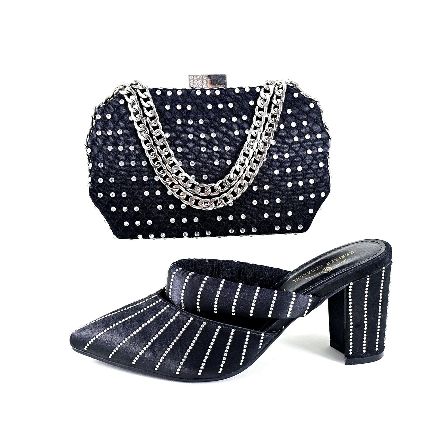 Nuevo juego de bolsos y zapatos a juego para mujer, superventas TR1-2