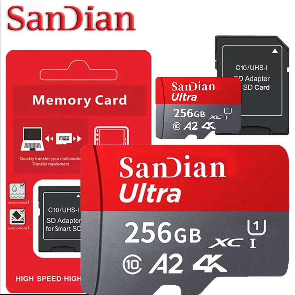 512GB 256GB 128GB 64GB 32GB  SD Card Memory Card Micro TF SD High Speed U3 V30 A2 Mirrorless Camera 8K Video Recording