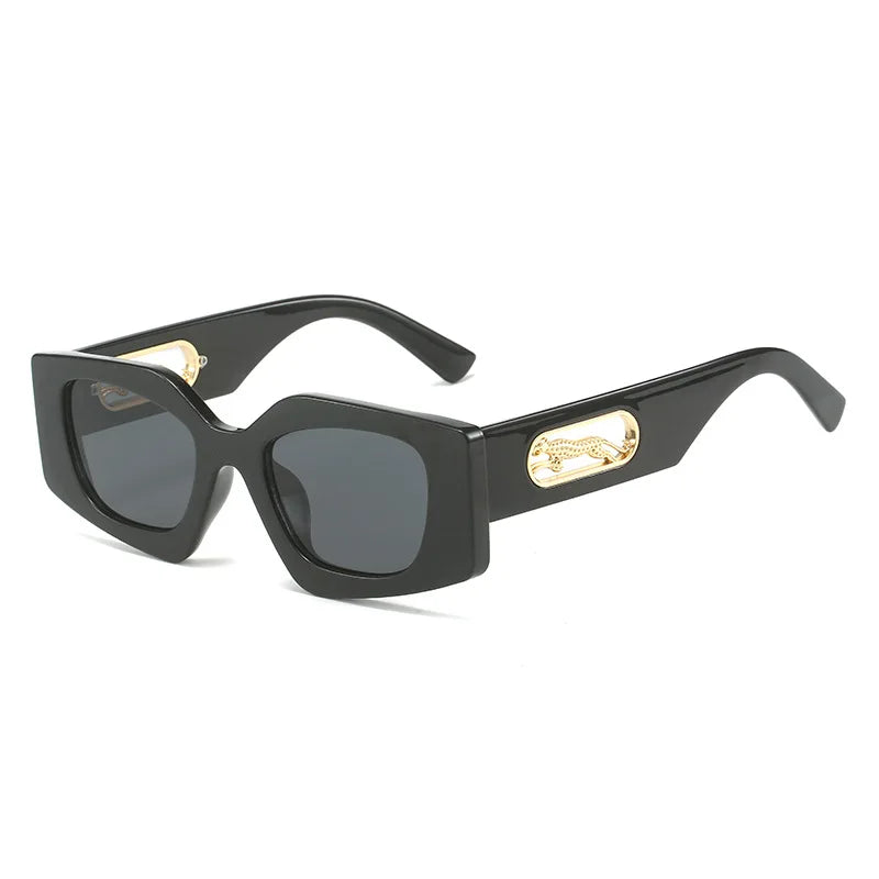 New Cat Eye Sunglasses Women Men Square Gradients Lens PC Frame Leopard Decorate Brand Designer Sun Glasses UV400 Shades