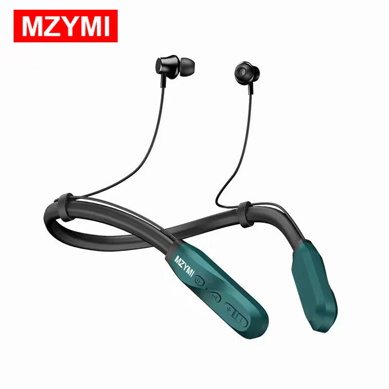 MZYMI Wireless Earphones 200 Hour Play Neckband Bluetooth 5.1 Headphones Headphone with Mic 9D Stereo Earbuds Headset