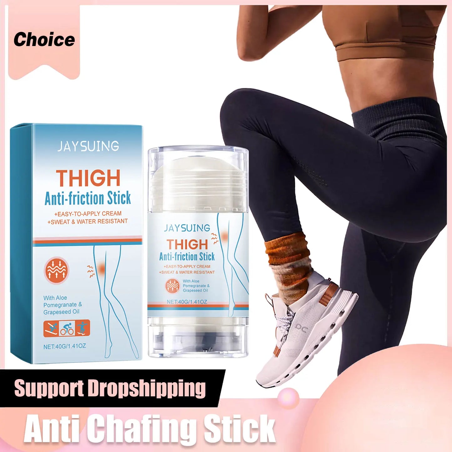 Anti Chafing Stick Running Prevent Arm Chest Thigh Chafing Irritation Aloe Soothe Moisturize Rough Skin Outdoor Anti Chafe Balm