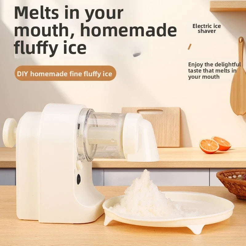 Automatic Ice Shavers Mini Electric Ice Crusher for Outdoor Camping New Shaved Ice Milkshake Maker Household Shaved Ice Machine