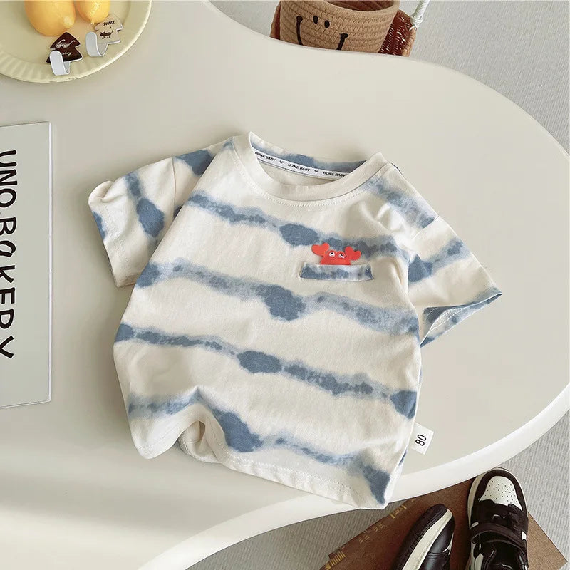 Summer toddler baby boy's clothing outfits sets striped T-shirt+shorts suits for infant boy's clothes outer wear casual sets