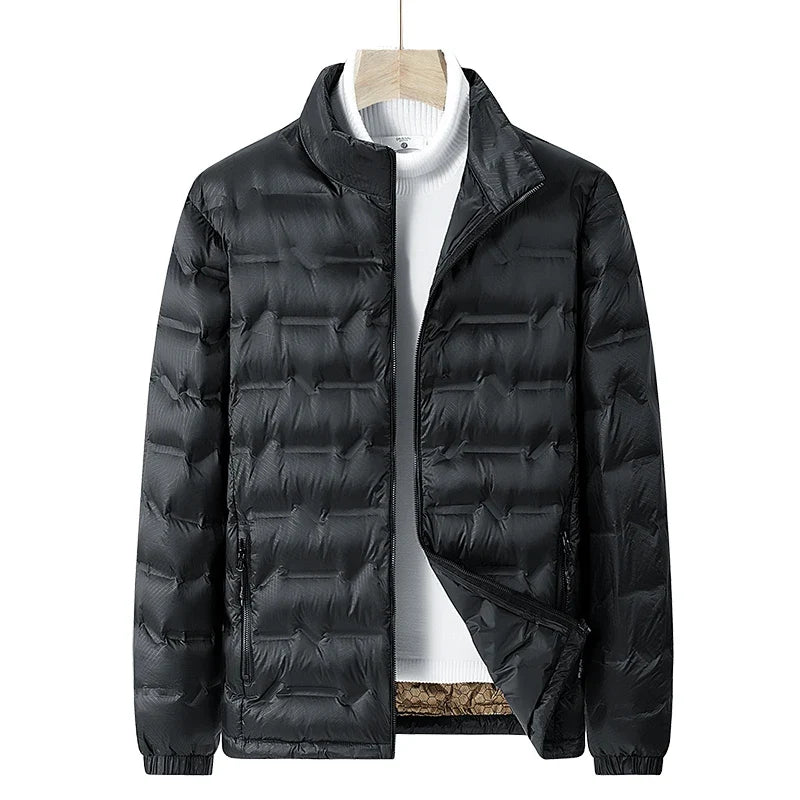 Men Winter New Down Jacket Men Hooded Waterproof Windproof Puffer Jacket Detachable Hat Coat Casual Lightweight Down Jacket Male