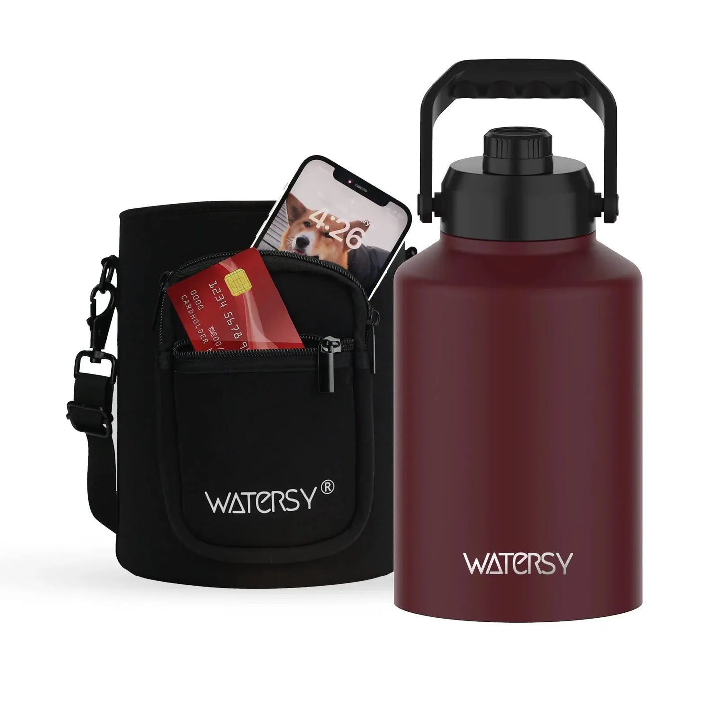 64/128oz Insulated Water Bottle Large capacity Stainless Steel Thermos