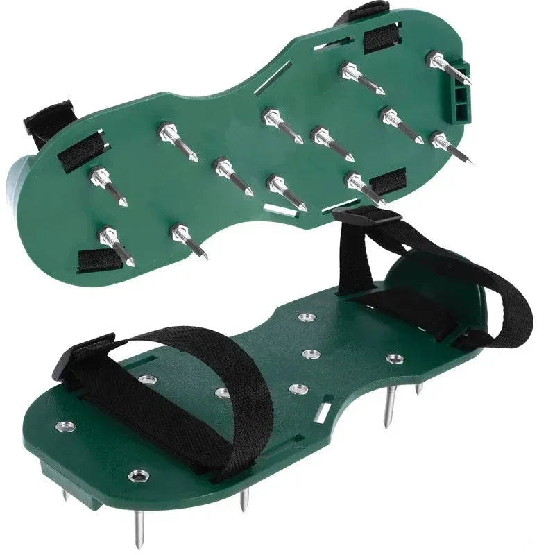 2026 new model lawn aerator shoes manual lawn aerator with spike adjustable spiked aerating sandals reusable plastic lawn