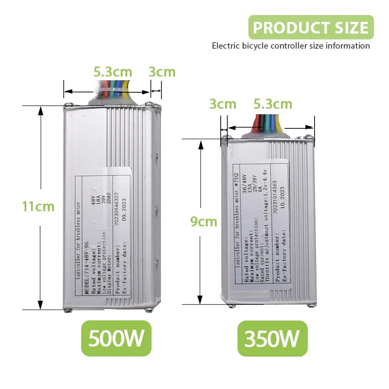 Electric Brushless Controller 350W 500W 800W 36V 48V Electric Bike for Scooter E-Bike Bicycle Accessories bike accessories