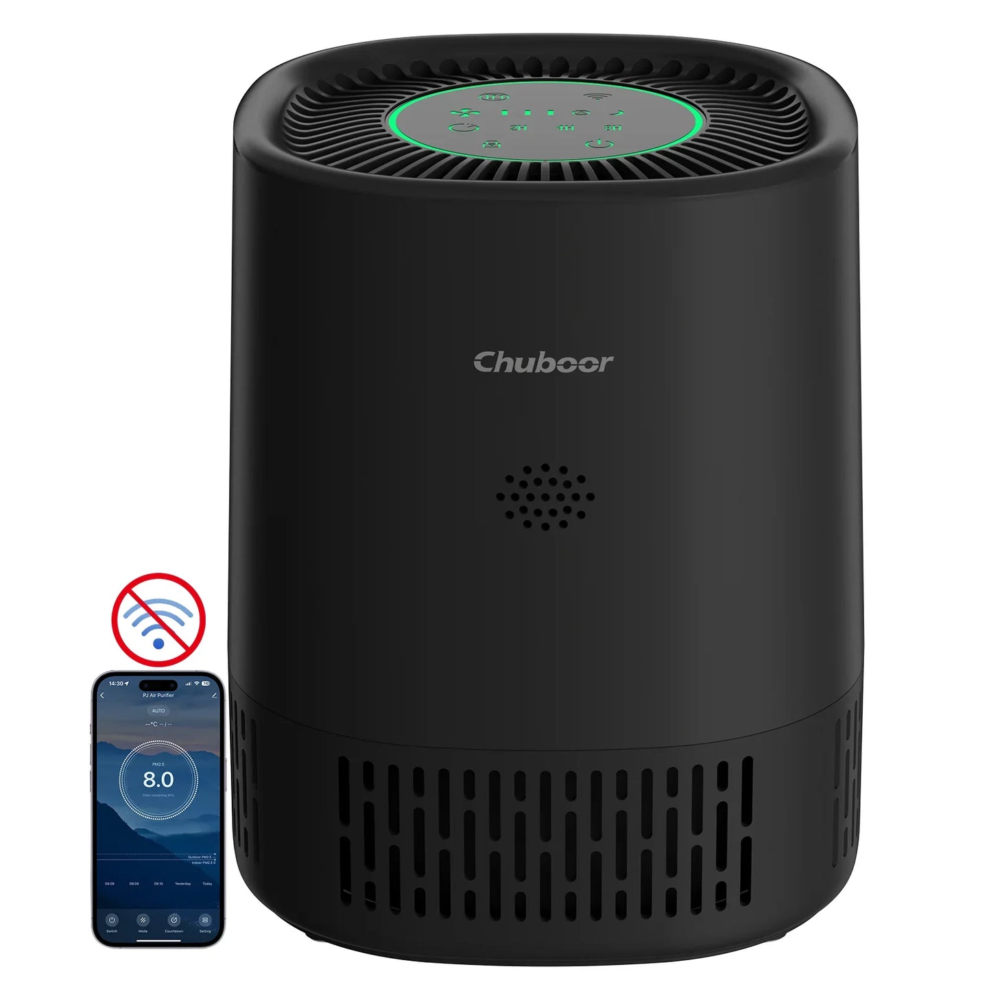 Chuboor Air Purifier with H13 True HEPA Smart WiFi Control