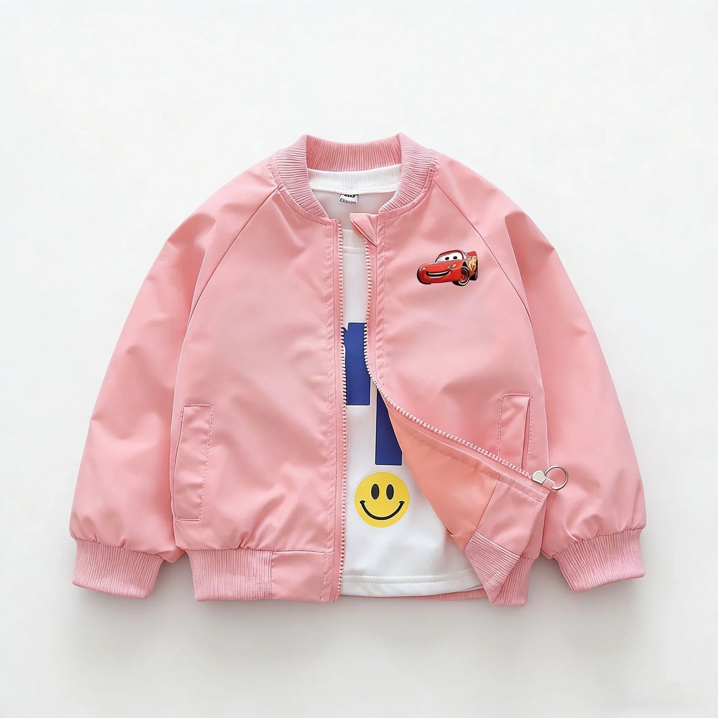 Cars Lightning McQueen Children Jacket New Spring Autumn Baby Boy Girl Cartoon Zipper Long Sleeves Windbreaker Kids Sports Coats