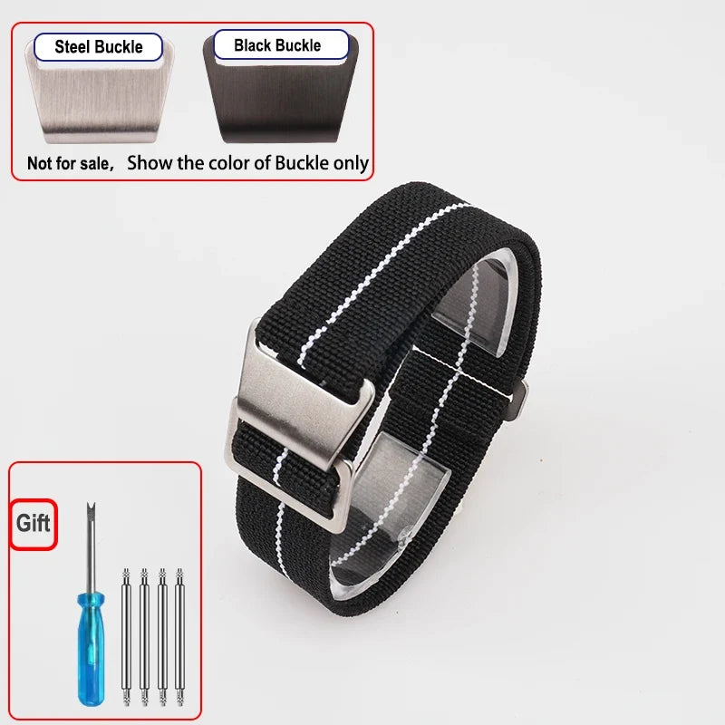 OnePlus Watch Elastic Nylon Band with Metal Hook Clasp