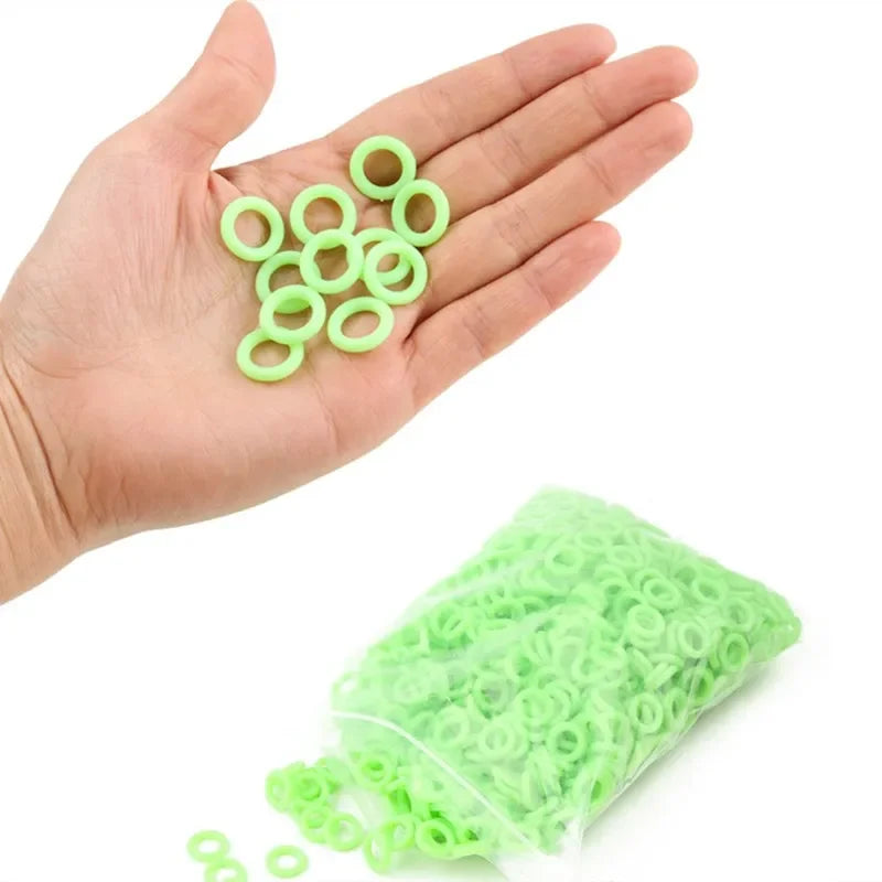 50pcs/pack Camping Nail Night Vision Luminous Ring Round