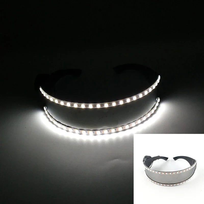 New Cool Cyberpunk Style Glasses Glowing Party Decor Luminous LED Sunglasses Lighting Up Bar Rave Music Dancing Party