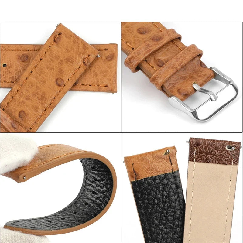 Motorola Moto Watch Ostrich-Pattern Leather Band