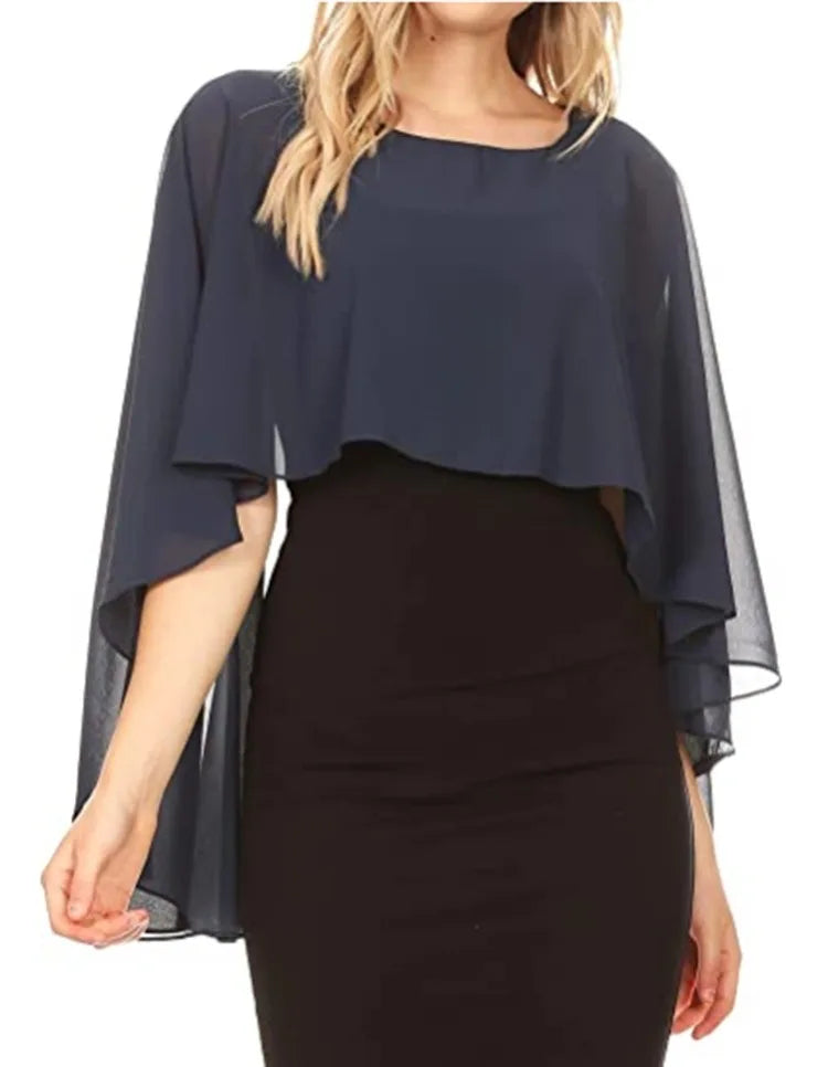 Elegant Chiffon Wedding Wrap for Women Evening Capes Bridal Jacket Accessories