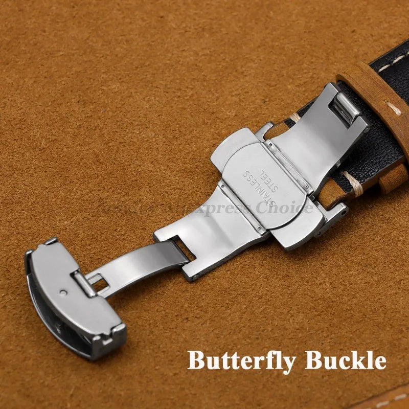 TicWatch Pro 5, Pro 3 & E3 Calfskin Butterfly Clasp Band