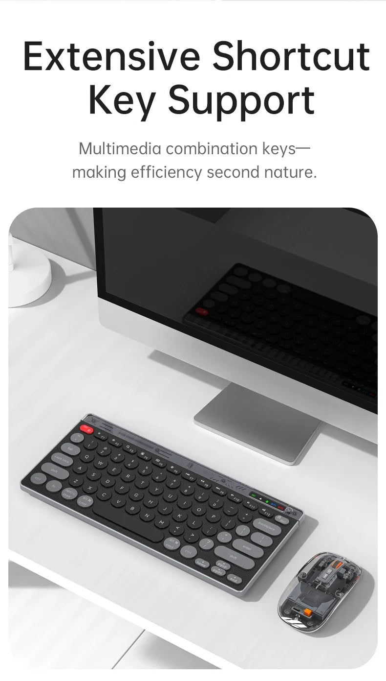 Bluetooth Wireless Keyboard Mouse Set Laptop Silent Button Charging Portable Mini Wireless Keyboard Office Typing