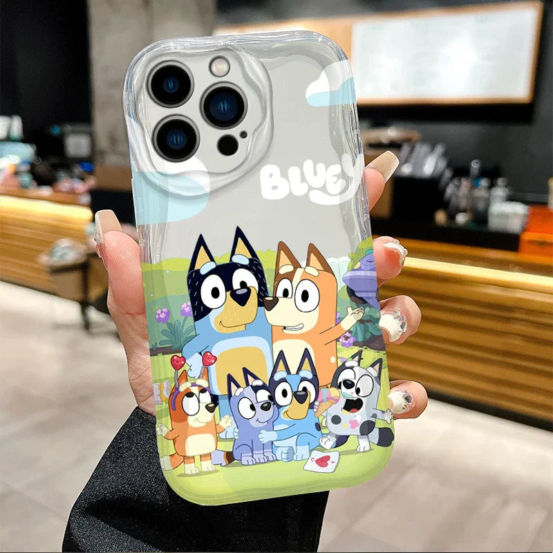Funda de teléfono suave blanca con perro de dibujos animados para iPhone