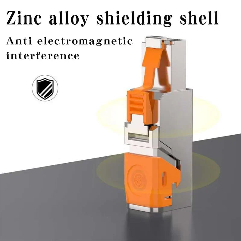Clearance_RJ45 Cat8 Cat7 Cat6A Connectors Metal Tool Free Easy Termination Plug 2000MHz 40G LAN Cable 22AWG - 24AWG Reusable Eth