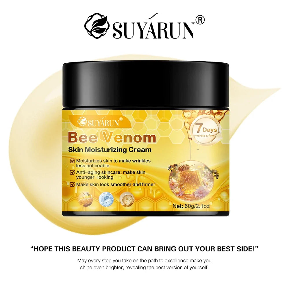 SUYARUN Bee Venom Moisturizing Cream Anti-Aging Face Care | Deep Hydration & Firming Natural Anti-Wrinkle Skincare for All Skin.
