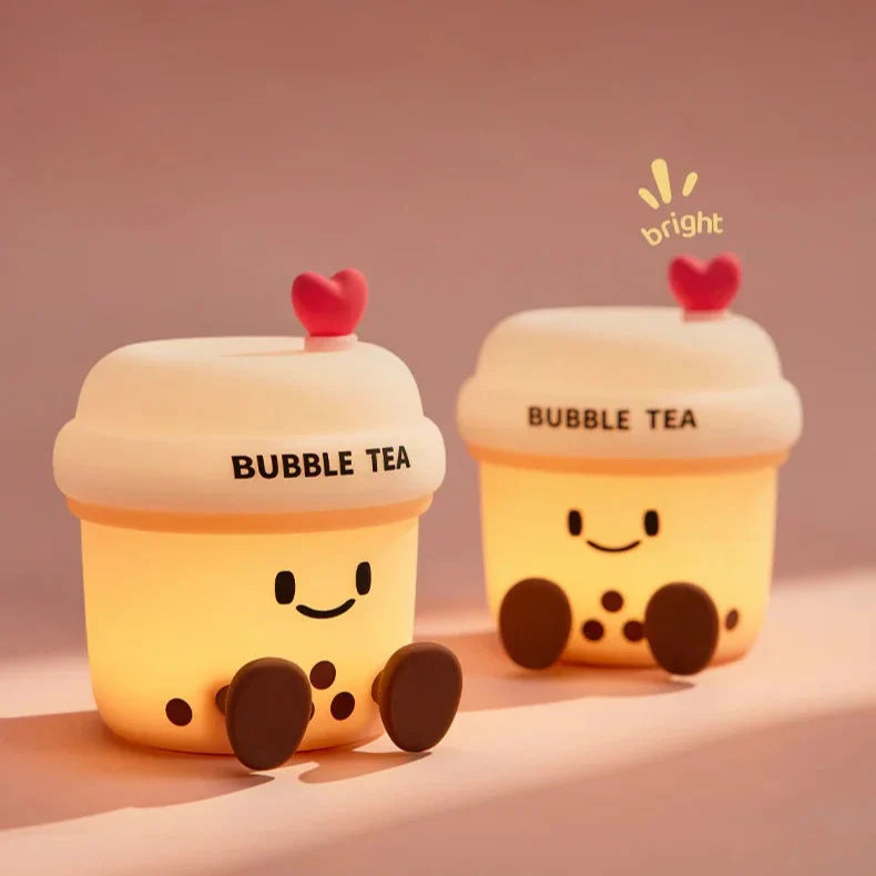 Luz de Noche Kawaii de Té de Burbujas