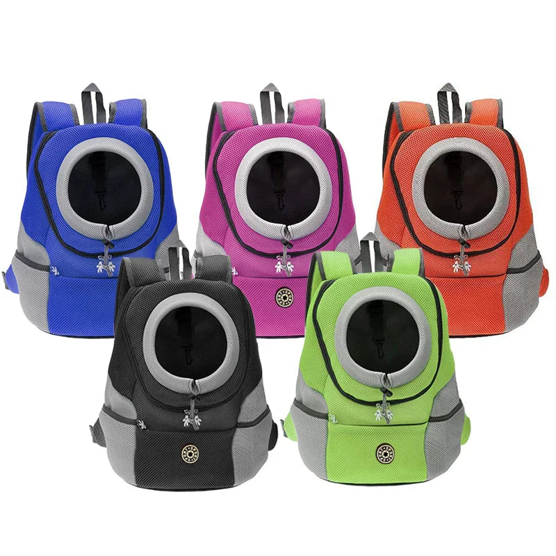 Double Shoulder Pet Carrier Backpack – Breathable Travel Dog Bag