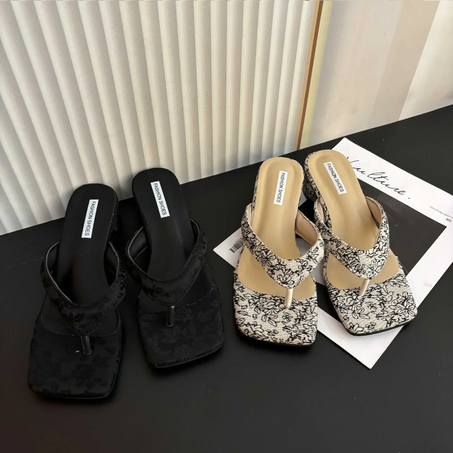 Summer Clip Toe Women Slippes New 2025 Fashion Elegant Wedges Heel Slides Shoes Ladies Casual Outdoor Beach Flip Flops Sandalias
