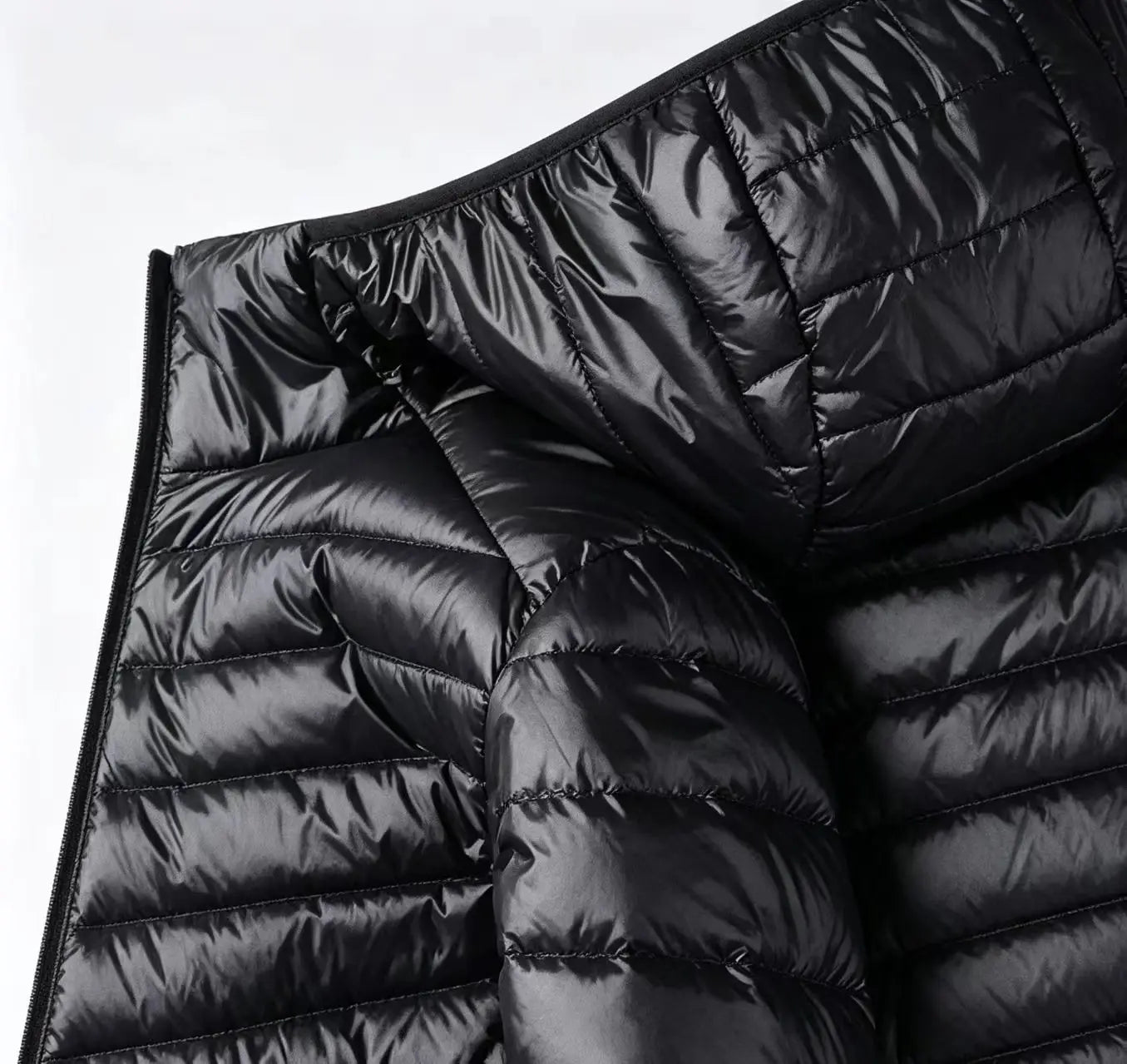Men Solid Color Hooded Puffer Coat, Winter Lightweight Casual Outdoor Sports Warm Jacket for Male