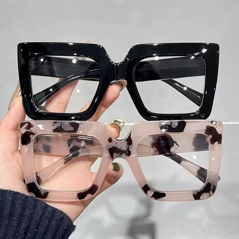2 PCS Oversized Square Reading Glasses, Anti-Blue Light Eyeglasses, +1.00 to +4.00
