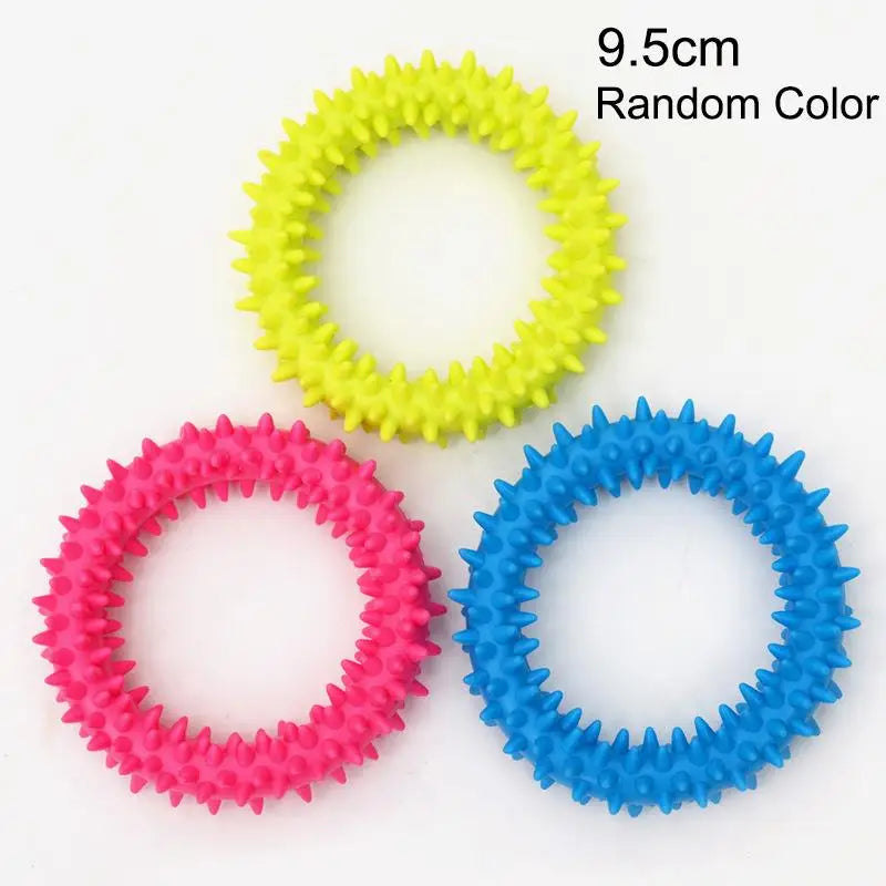 1-10pcs Pet Chew Toy Soft Rubber Bite-Resistance Bone Shape Teeth